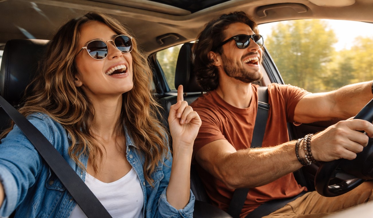 listening to music while driving