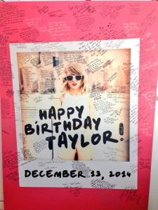 December 13, 2014 was Taylor Swift's 25th birthday, and Swifties left a wish for at The Taylor Swift Experience