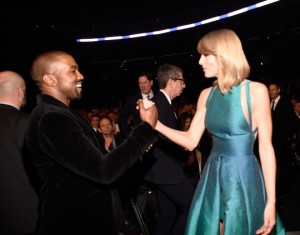 Putting behind past mistakes. Kanye is happy to be friends with Taylor Swift