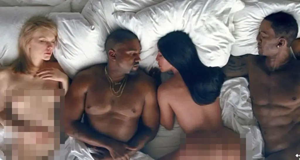 kanye west famous music video taylor swift naked